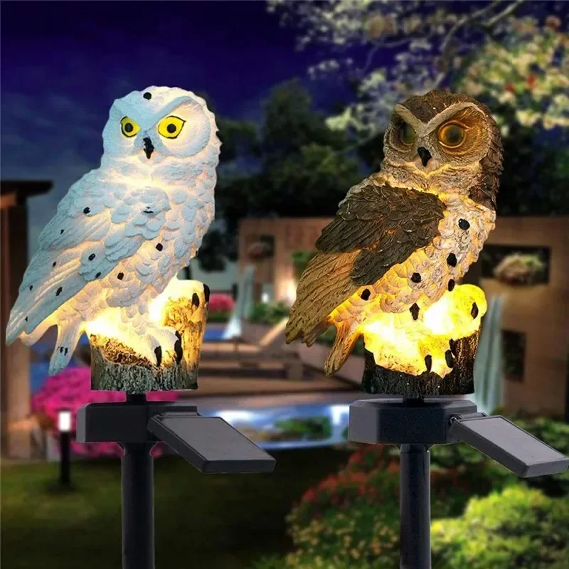 Solar Owl Statue Garden Light  - Outdoor Lighting And Landscape ulasan dan harga