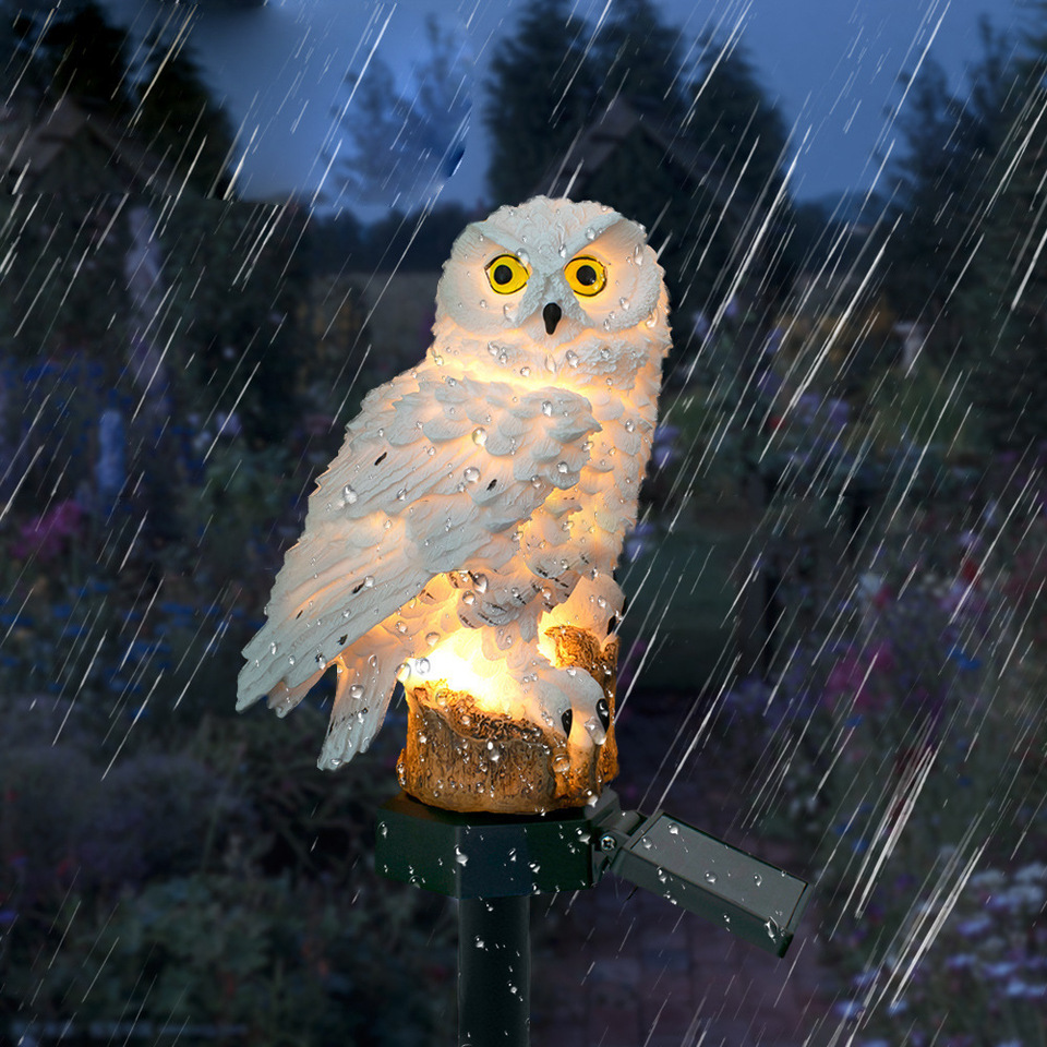 Solar Owl Statue Garden Light  - Outdoor Lighting And Landscape ulasan dan harga