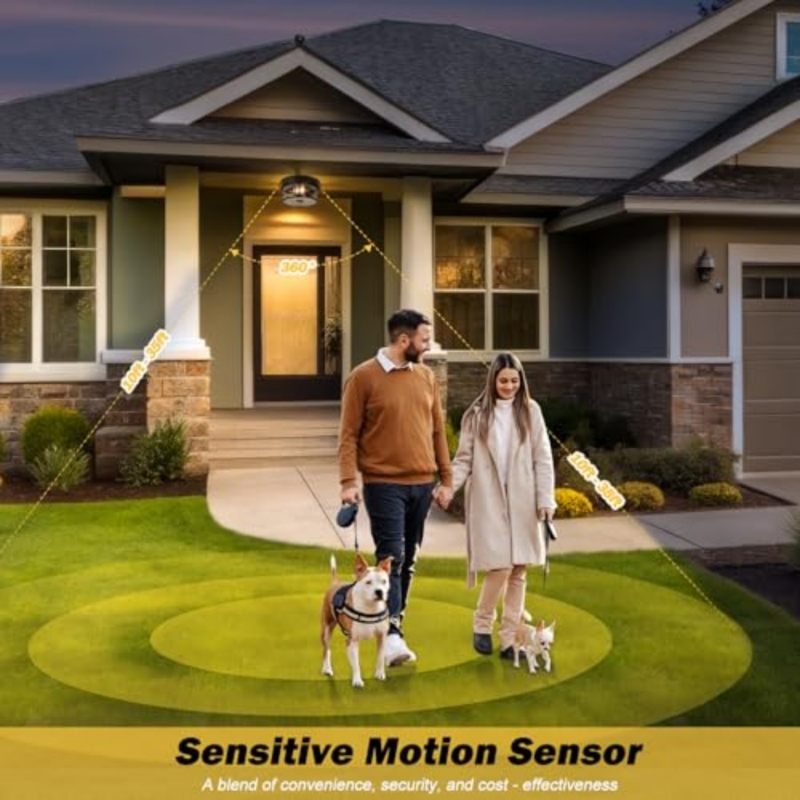 Motion Sensor Outdoor Ceiling  - Outdoor Lighting Black ulasan dan harga
