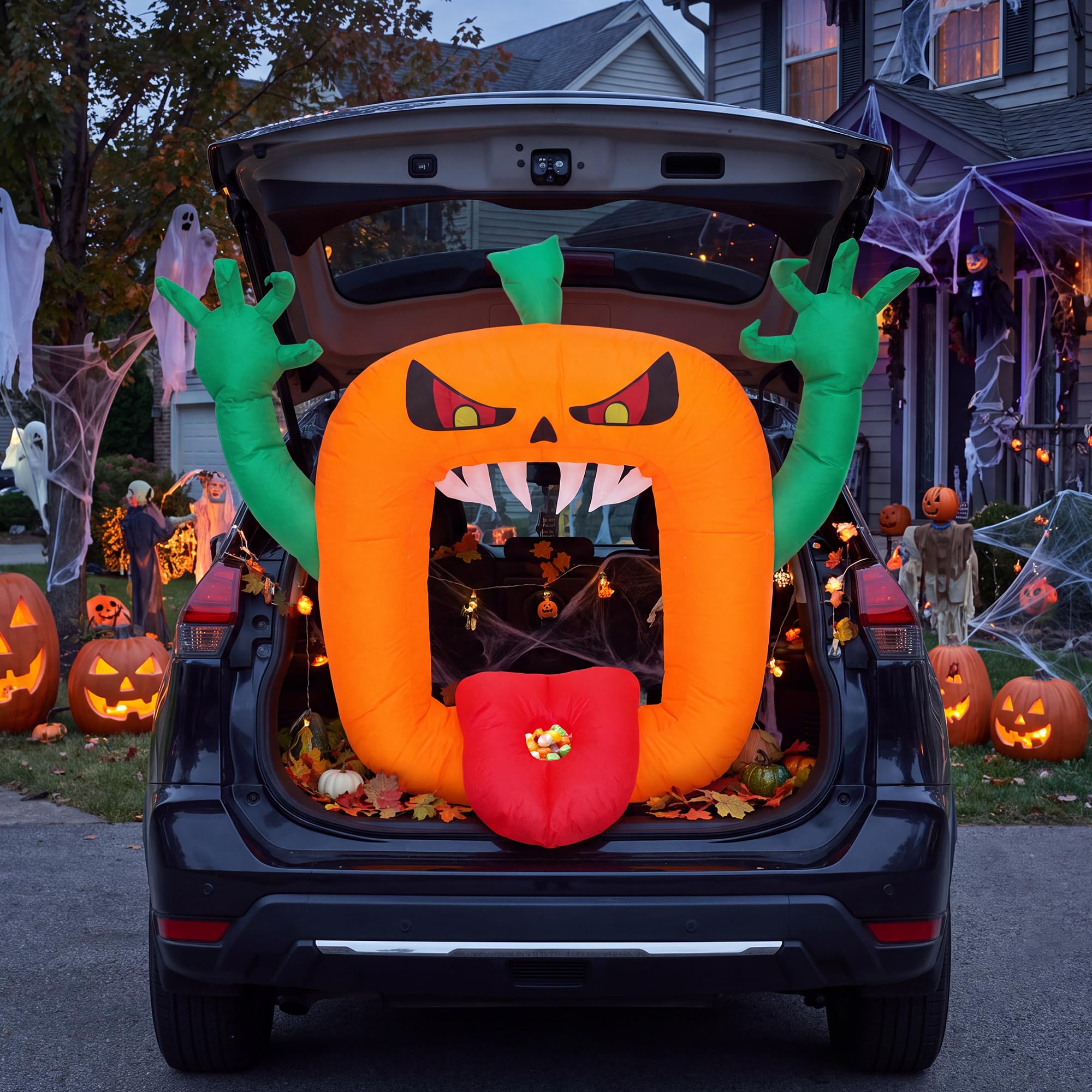 6FT Halloween Inflatables Scar - Outdoor Lighting Effects ulasan dan harga