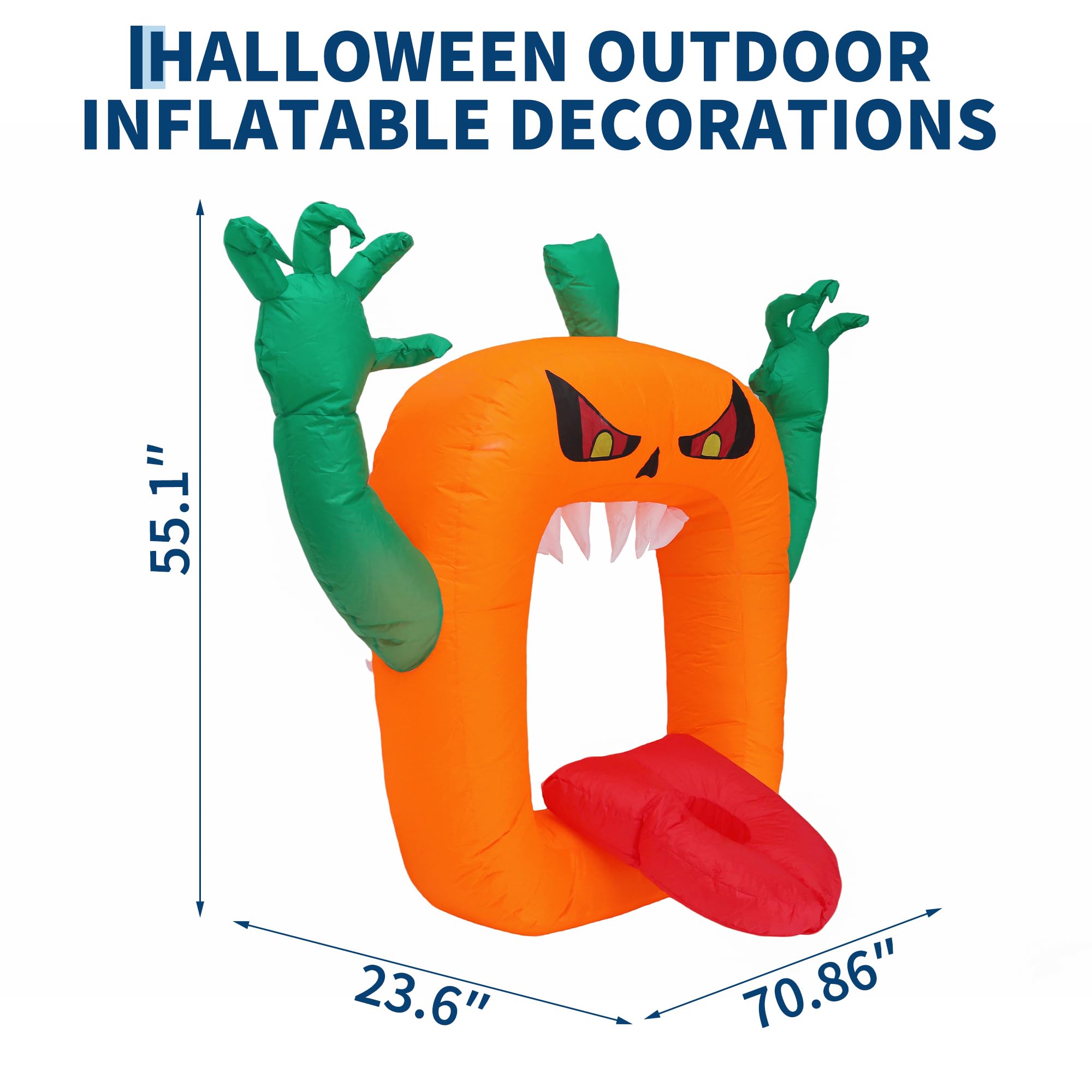 6FT Halloween Inflatables Scar - Outdoor Lighting Effects ulasan dan harga